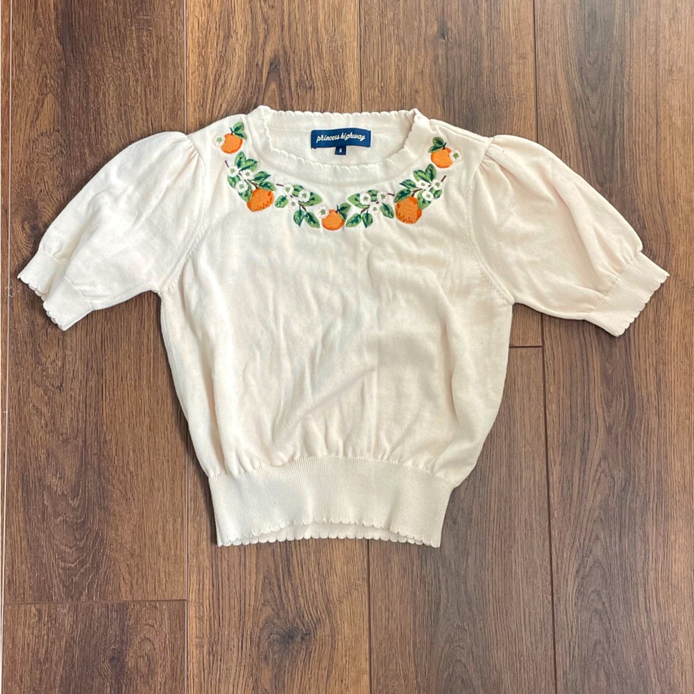 ModCloth Princess Highway Vintage Retro Sweater Top Fruit